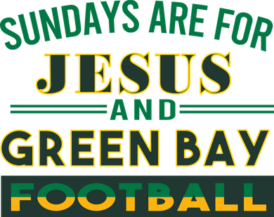Sundays Are For Jesus And Green Bay Football Kids T-Shirt