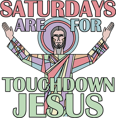 Saturdays Are For Touchdown Jesus Christian Women's Long Sleeve Shirt