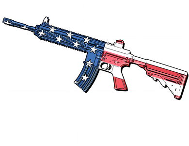 2nd Amendment Distressed American Flag Button