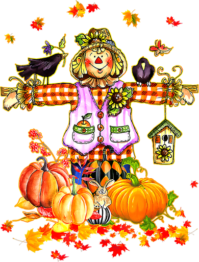 Scarecrow Autumn Hello Fall Pumpkin Thanksgiving Halloween Mousepad