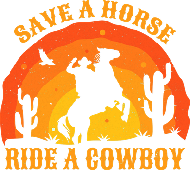 Save A Horse Ride A Cowboy Western Retro Vintage 7 Panel Mesh Trucker Snapback Hat