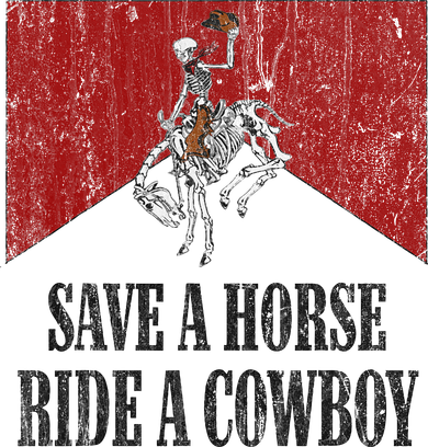 Save A Horse Ride A Cowboy Skeleton Western Country Mousepad