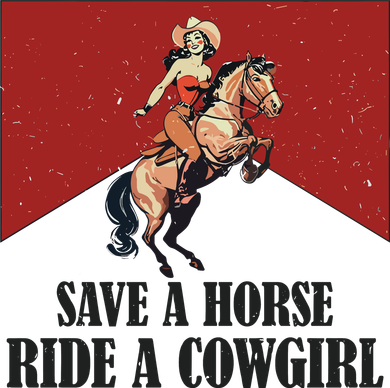 Save A Horse Ride A Cowgirl Kids Long Sleeve Shirt
