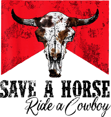 Save A Horse Ride A Cowboy Western Country Rodeo Bull Skull Hoodie