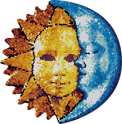 Sun And Moon Mosaic Astrology Polo