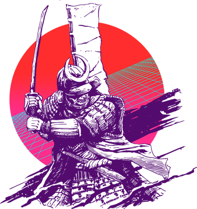 Vintage Retro 80's Japanese Samurai Bucket Hat