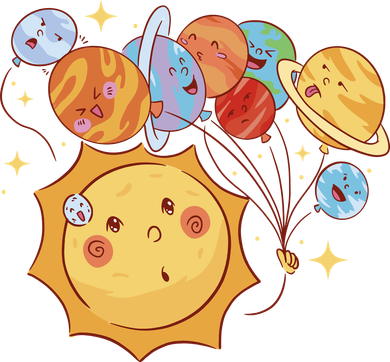 Sun And Planets Cute Galaxy Coaster