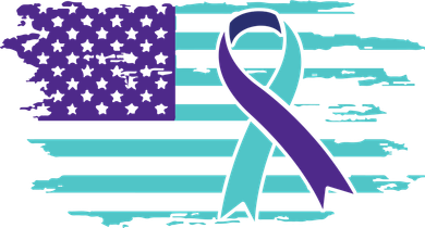 Suicide Awareness Ribbon American Flag Coffee Mug