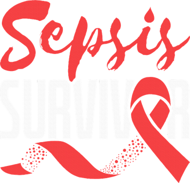 Sepsis Awareness  Red Ribbon  Sepsis Survivor Tote Bag