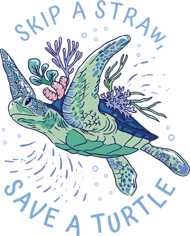 Skip A Straw Save A Turtle Ocean Coaster