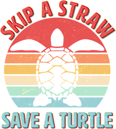 Vintage Skip A Straw Save A Turtle Coaster