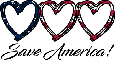 Save America USA Heart Baby Bodysuit