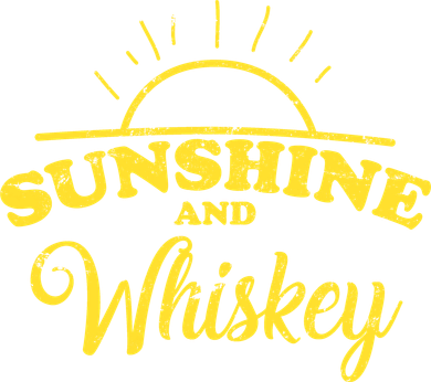 Sunshine And Whiskey Retro Summer Golf Towel