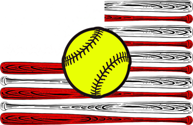 American Softball Flag Women's Hoodie