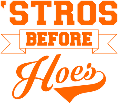 Houston 'Stros Before Hoes Baseball Script Kids T-Shirt