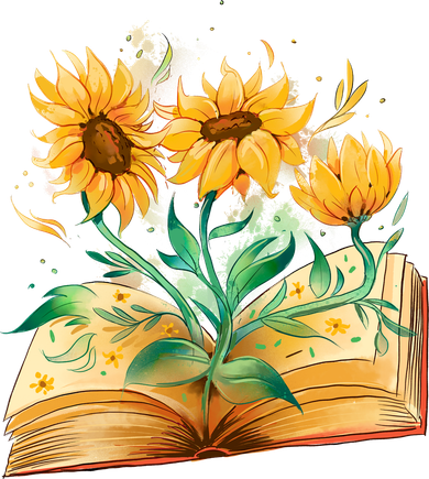 Sunflower Book Women's V-Neck T-Shirt