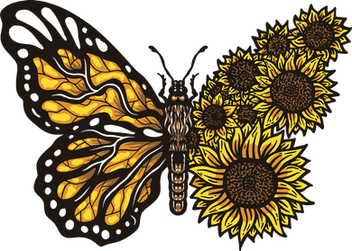 Sunflower Butterfly Ornament