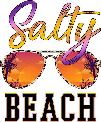 Salty Beach Sunset Vintage Glasses Women's Long Sleeve Shirt