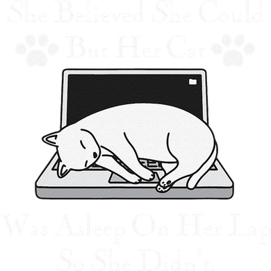 She Believed She Could But Her Cat Was Asleep On Her Lap Tote Bag