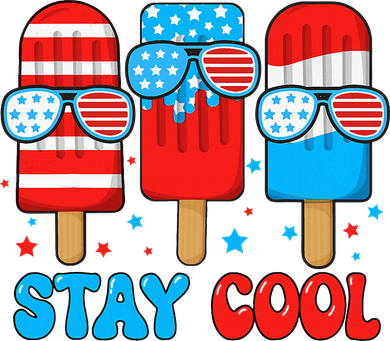 Stay Cool 4th July Popsicle Coaster