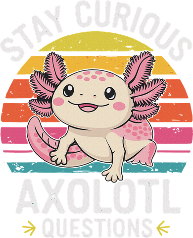 Stay Curious Axolotl Questions Kids Sweatshirt