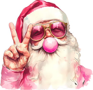 Santa Claus Blowing Sunglasses Christmas Hat