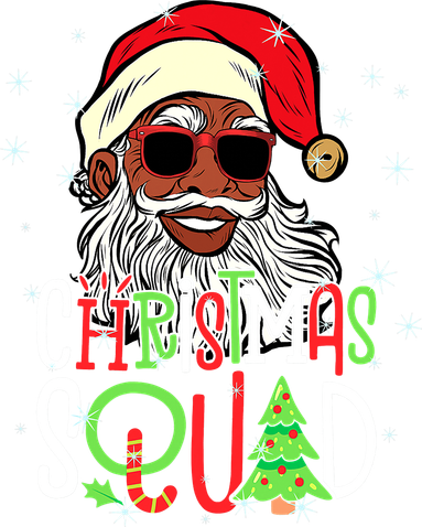 Santa Claus Black Xmas Santa Afro African American Proud Kids T-Shirt