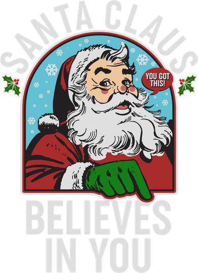 Funny Christmas Vintage Santa Claus Believe In You Toddler Long Sleeve