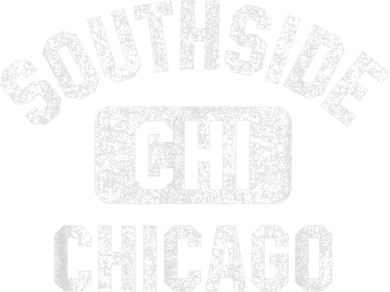 Southside Chicago CHI Gym Style Distressed White Print Women's T-Shirt