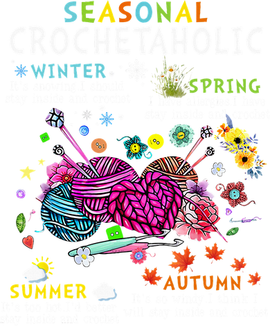 Seasonal Crochetaholic Crochet Crocheter Yarn Lover Women's Hoodie