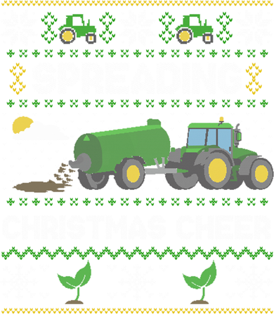 Spreading Christmas Cheer Farming Tractor Ugly Gift Women's Sweatshirt