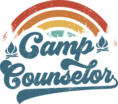Summer Camp Counselor Staff Groovy Rainbow Camp Counselor Polo