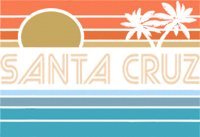Santa Cruz California Sunset 70s 80s Surfer Summer Women's T-Shirt