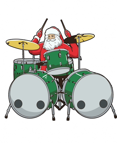 Santa Claus Drummer Drums Percussionist Percussion Christmas Gift Hat