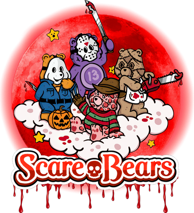 Scary Care Funny Halloween Scare Bears Horror Faces Kids Long Sleeve Shirt