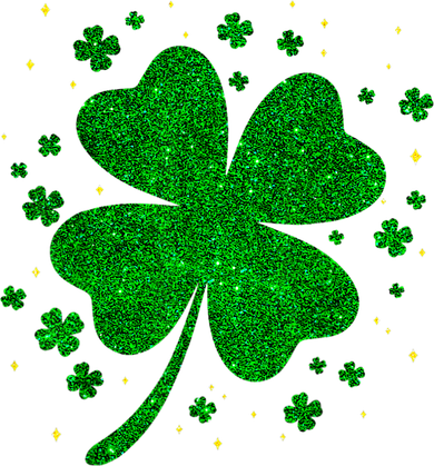 Sparkle Clover Irish For St Patricks & Pattys Day Mousepad