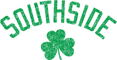 Southside Chicago Irish Shamrock Distressed Green Print Funny Gift Women's T-Shirt
