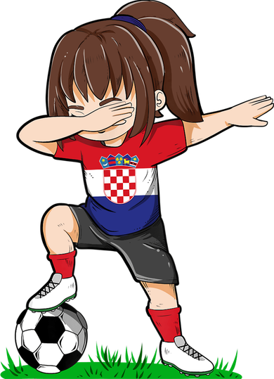Soccer Croatia Jersey Croatian Flag Football Girls Dab Kids Hoodie