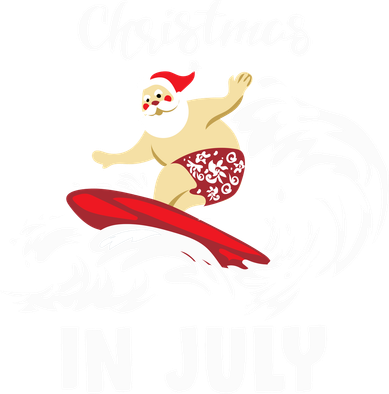 Santa Surfing Christmas In July Backpack