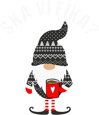 Scandinavian Coffee Lover Ska Vi Fika Tomte Gnome Nordic Tank Top