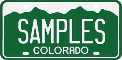 Samples Colorado License Plate Tumbler