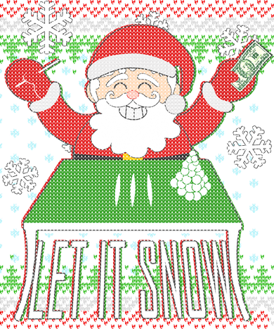 Funny X-Mas Let It Snow Santa Ugly Christmas Sweater Tumbler