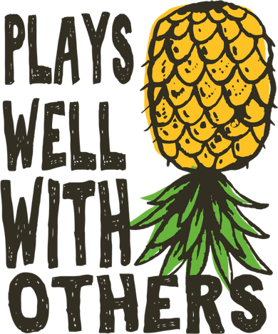 Swinger Couples Plays Well With Others Upside Down Pineapple Great Gift Kids T-Shirt