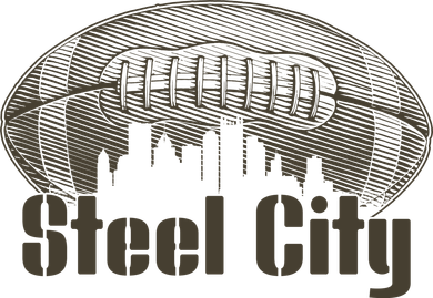Steel City Pittsburg Skyline Football Women's T-Shirt