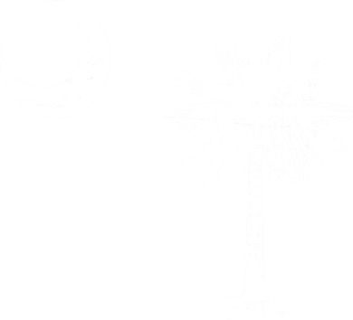 Vintage South Carolina Flag Palmetto Moon  Coaster