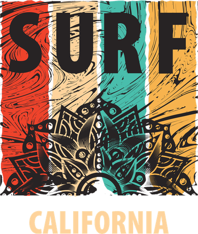Surf California Retro Colors Kids T-Shirt