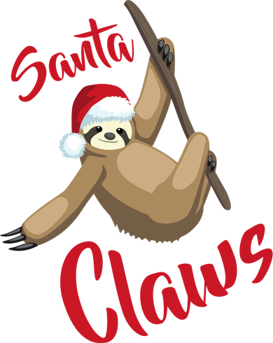 Santa Claws Sloth Christmas Hoodie
