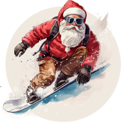 Snowboarding Christmas Santa Claus Snowboarder Winter Sport Gift Toddler Sweatshirt
