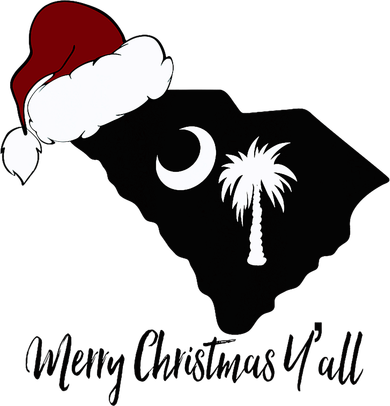 South Carolina Sc Merry Christmas Yall Golf Towel