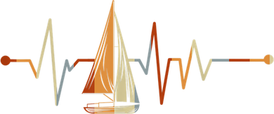 Sea Captain Sail Boat Heartbeat Boat Sailing Ornament